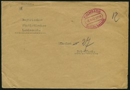 ALL. BES. GEBÜHR BEZAHLT KULMBACH Gebühr Bezahlt, 8.10.45, Roter Ellipsenstempel, Handschriftlich 12, Brief, Feinst - Sonstige & Ohne Zuordnung