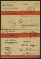 ALL. BES. AUFBRAUCHAUSGABEN P 764II,III BRIEF, 1945, 6 Pf. Schwarz Auf Hellsämisch, Mit Einem Und Zwei Streifen, Stempel - Other & Unclassified