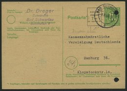 AMERIK. U. BRITISCHE ZONE - GANZSACHEN P 906 BRIEF, 1946, 7 Pf. Schwarz Neben 5 Pf. AM-Post, Bedarfskarte Von BAD SCHWAR - Sonstige & Ohne Zuordnung