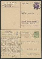 BERLIN UND BRANDENBURG P 1/2 BRIEF, 1945, Berliner Bär, Ohne Postleitzahlkreise, 2 Gebrauchte Prachtkarten - Sonstige & Ohne Zuordnung