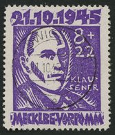 MECKLENBURG-VORPOMMERN 21 O, 1945, 8 Pf. Faschismus, Pracht, Gepr. Kramp, Mi. 80.- - Other & Unclassified