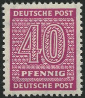 WEST-SACHSEN 136Xc **, 1945, 40 Pf. Lebhaftrotlila, Wz. 1X, Pracht, Gepr. Dr. Jasch, Mi. 320.- - Other & Unclassified