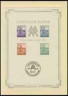 WEST-SACHSEN Bl. 5SX (*), 1946, Großblock Leipziger Messe, Wz. 1X, Type II, Mit Schutzhülle, Pracht, Mi. (500.-) - Other & Unclassified