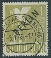 BERLIN 17c O, 1948, 1 M. Schwarzaufdruck, Pracht, Gepr. D. Schlegel, Mi. 160.- - Other & Unclassified