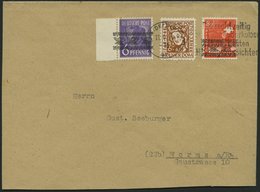 AMERIK. U. BRITISCHE ZONE 37/8I,69 BRIEF, 1948, 6 Und 8 Pf. Bandaufdruck, Mischfrankatur Mit 6 Pf. Kölner Dom, Pracht - Sonstige & Ohne Zuordnung