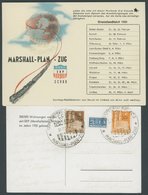 AMERIK. U. BRITISCHE ZONE 1950, ERP-Marshall-Plan-Zug: 5 Verschiedene Sonderstempel Der Städte Eschweiler, Lahr, Siegbur - Sonstige & Ohne Zuordnung