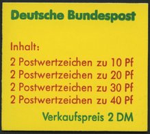 MARKENHEFTCHEN MH 20b **, 1974, Markenheftchen Unfallverhütung, 2. Deckelseite: Telefonansagedienste, Pracht, Mi. 65.- - Sonstige & Ohne Zuordnung