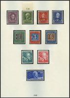 SAMMLUNGEN **, 1948-81, Postfrische Sammlung Bundesrepublik In 3 Lindner Falzlosalben, Bis Auf 25-90 Pf. Posthorn Komple - Used Stamps