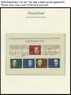 SAMMLUNGEN **, In Den Hauptnummern Komplette Postfrische Teilsammlung Bundesrepublik Von 1958-68 Im Borek Falzlosalbum,  - Usati