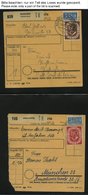 SAMMLUNGEN 1953/4, Interessante Sammlung Von 40 Paketkarten Mit Verschiedenen Posthorn-Frankaturen, Dabei Auch Einzelfra - Usati