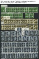 LOTS O, 1951-2000, Umfangreiche Lagerpartie Freimarken, Mit Viererblocks Und Vielen Zusammendrucken, Meist Pracht, Fundg - Gebraucht