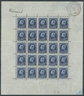 BELGIEN 165KB **, 1921, 50 C. Internationale Briefmarkenausstellung Im Bogen (25), übliche Ränder, Pracht - Belgium