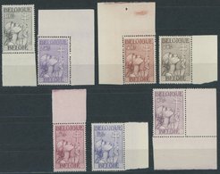 BELGIEN 366-72 **, 1933, Tuberkulose, Alles Randstücke, Prachtsatz, Mi. 800.- - Belgien