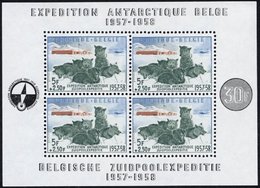 BELGIEN Bl. 25 **, 1957, Block Südpolexpedition, Pracht, Mi. 150.- - Belgium