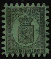 FINNLAND 6Bx O, 1866, 8 P. Schwarz Auf Grün, Praktisch Alle Zungen, Pracht - Sonstige & Ohne Zuordnung