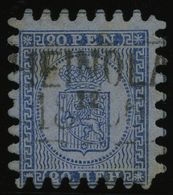 FINNLAND 8B O, 1866, 20 P. Blau, R2 HEINOLA, Alle Zungen, Feinst (teils Fleckig) - Sonstige & Ohne Zuordnung