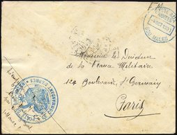 FRANKREICH FELDPOST 1931, Blauer Feldpoststempel POSTE AUX/ARMEES/Datum/BOU MALEN Sowie Blauer Briefstempel POSTE BOU-MA - Military Postmarks From 1900 (out Of Wars Periods)