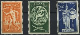 GRIECHENLAND 615-17 **, 1954, NATO, Prachtsatz, Mi. 120.- - Other & Unclassified