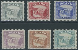 ISLAND 150-55 **, 1931, Gullfoss-Wasserfall, Prachtsatz, Mi. 400.- - Other & Unclassified