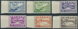 ISLAND 175-80 **, 1934, Flugpost, Prachtsatz, Mi. 110.- - Sonstige & Ohne Zuordnung