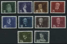 LIECHTENSTEIN 257-66 **, 1948, Flugpioniere, Prachtsatz, Mi. 100.- - Sonstige & Ohne Zuordnung