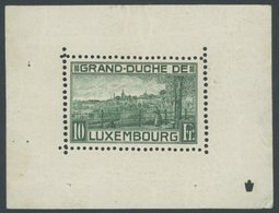 LUXEMBURG Bl. 1II *, 1923, Block Prinzessin Elisabeth, Falzrest Im Oberrand, Marke Postfrisch, Pracht - Other & Unclassified