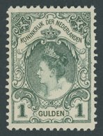 NIEDERLANDE 63D **, 1898, 1 G. Dunkelblaugrün, Gezähnt L 111/2, Postfrisch, Pracht - Sonstige & Ohne Zuordnung