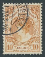 NIEDERLANDE 66 O, 1905, 10 G. Dunkelorange, Pracht, Mi. 700.- - Other & Unclassified