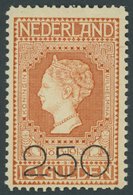 NIEDERLANDE 100 **, 1920, 2.50 G. Auf 10 G. Rotorange, Pracht, Mi. 400.- - Sonstige & Ohne Zuordnung