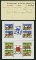 PORTUGAL O , 1986, Burgen Und Schlösser, 6 Heftchenblätter Mit Wappen (Mi.Nr. 1680/1,1688/9,1699/1700) Mit Ersttagssonde - Used Stamps