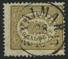 SCHWEDEN 13 O, 1862, 3 Ö. Gelbbraun, Zentrischer K1 KALMAR, Minimale Bugspur Sonst Pracht, Mi. 380.- - ... - 1855 Prephilately