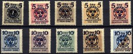 SCHWEDEN 97-106 *, 1916, Landsturm II, Falzreste, Prachtsatz (10 Werte), Mi. 300.- - ... - 1855 Prephilately