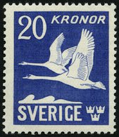 SCHWEDEN 290B **, 1942, 20 Kr. Schwäne, Allseitig Gezähnt, Pracht, Mi. 130.- - ... - 1855 Vorphilatelie