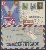 SAMMLUNGEN, LOTS 1948/63, R-Zettel FRAN UTLANDET Auf 2 Einschreibbriefen Aus Spanien Und Einem Luftpostbrief Aus Ecuador - Collections