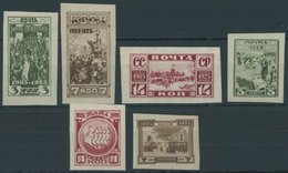 SOWJETUNION 302-07B **, 1925, Revolution Und Dekabristenaufstand, Ungezähnt, 2 Prachtsätze, Mi. 125.- - Used Stamps