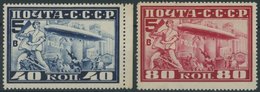 SOWJETUNION 390/1A **, 1930, Graf Zeppelin, Gezähnt A, Pracht, Mi. 200.- - Gebraucht