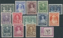 SPANIEN 298-311 **, 1926, Rotes Kreuz, Gummi Teils Leicht Getönt Und 50 C. Gummiknitter, Sonst Pracht, Mi. 250.- - Other & Unclassified