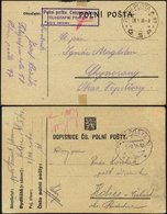 TSCHECHOSLOWAKEI 1938, Feldpostkarte Vom Feldpostamt Nr. 47 Mit K2 POLNI POSTA C.47/C.S.P. Mit Violettem Zensurstempel U - Sonstige & Ohne Zuordnung