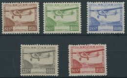 JAPAN 195-98,204 *, 1929/34, Flugzeuge, Falzrest, 5 Prachtwerte, Mi. 265.- - Sonstige & Ohne Zuordnung