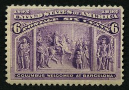 USA 78 **, Scott 235, 1893, 6 C. Columbus-Weltausstellung, Postfrisch, Feinst (kleine Knitter), $ 160 - Sonstige & Ohne Zuordnung