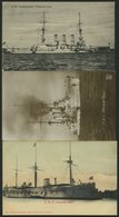 ALTE POSTKARTEN - SCHIFFE KAISERL. MARINE BIS 1918 S.M.S. Friedrich Carl, 3 Ungebrauchte Karten - Warships