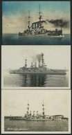 ALTE POSTKARTEN - SCHIFFE KAISERL. MARINE BIS 1918 S.M.S. Hannover, 3 Karten, Eine Gebraucht - Warships