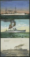MSP VON 1914 - 1918 S.M.S. Karlsruhe, 3 Verschiedene Ansichtskarten, Pracht - Krieg