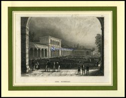 BAD KISSINGEN: Der Kursaal, Stahlstich Von B.I. Um 1840 - Lithographies