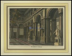 BERLIN: Der Festsaal Im Rathaus, Kolorierter Holzstich Um 1880 - Lithographien