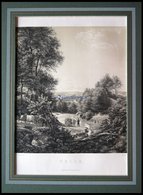 VEJLE, Gesamtansicht, Getönte Lithographie Von Hellesen/Baerentzen 1856 - Lithographien
