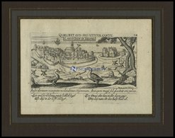 LANDSKRONA, Gesamtansicht, Kupferstich Von Meisner Um 1678 - Lithographien