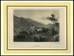 ILANZ/GRAUBÜNDEN, Gesamtansicht, Stahlstich Von Rohbock/Oeder Um 1840 - Lithographien