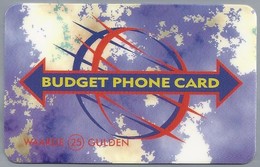 NL.- INTERNATIONAL PHONECARD. BUDGET PHONE CARD. - WAARDE  25 GULDEN. 2 Scans. - GSM-Kaarten, Bijvulling & Vooraf Betaalde