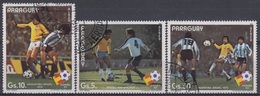 PARAGUAY 3489-3491,used,falc Hinged,football - Gebruikt